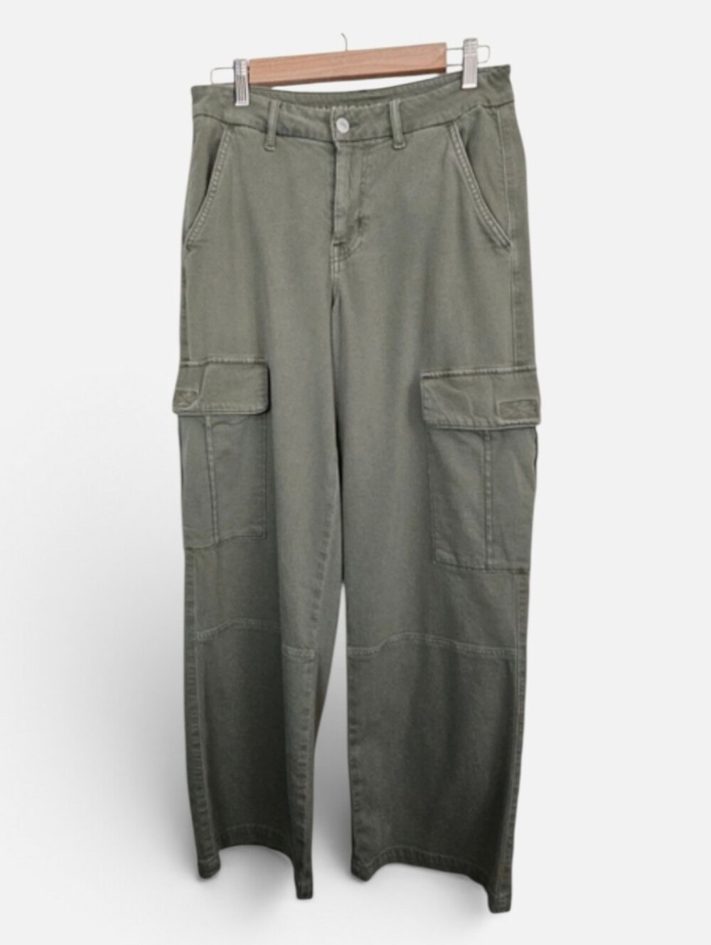 American Eagle Olive Green Wide Leg Cargo Pants Women's Size 6